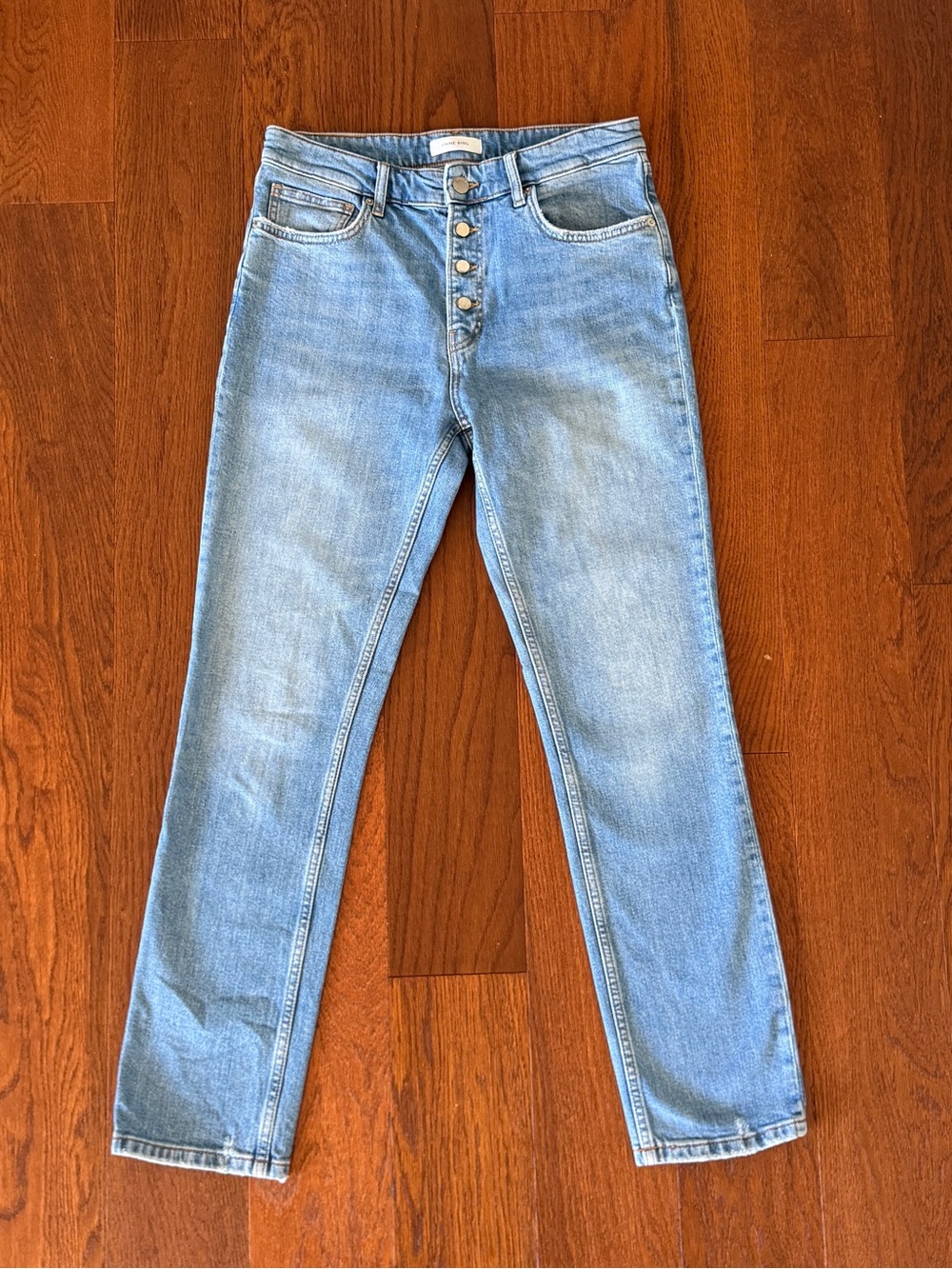 Annie Bing Frida Cropped Distressed High-rise Slim-leg Jeans size 29